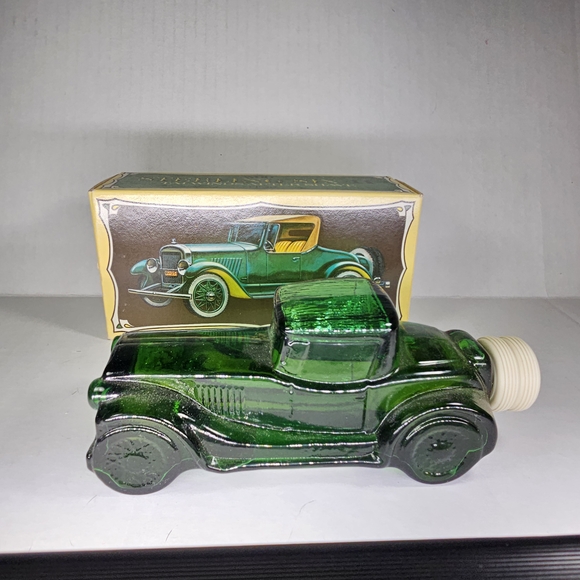Avon Other - Avon Sterling Six II Green Glass Car Bottle